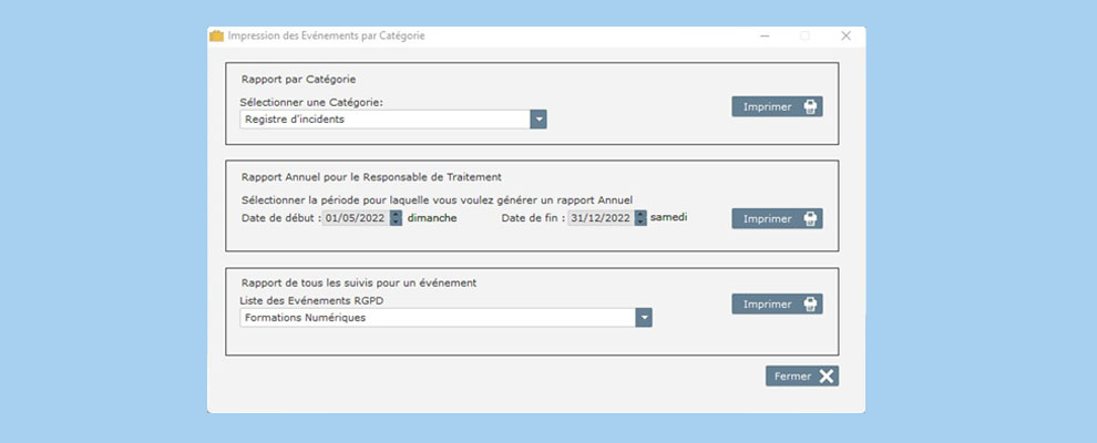 Illustration du logiciel d'accompagnement pour la mise en conformité RGPD!